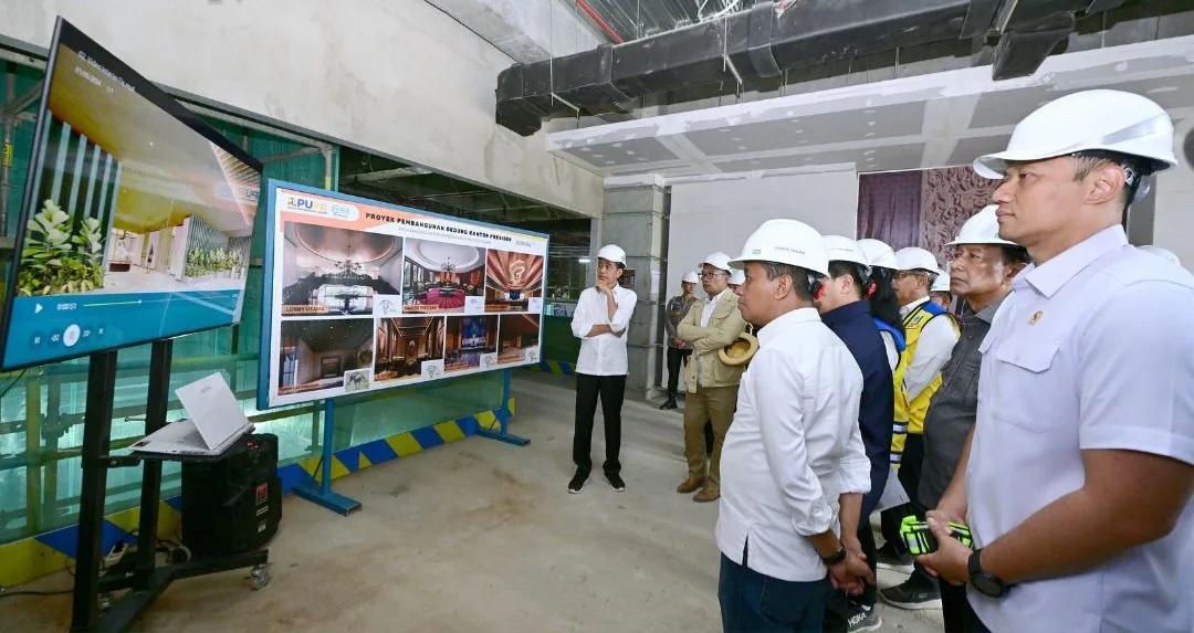 Presiden Jokowi Tinjau Kantor Presiden di IKN