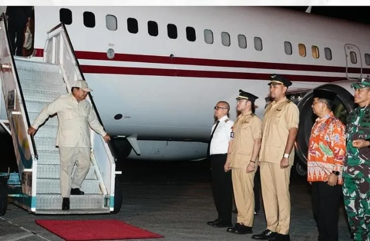 Menteri Pertahanan (Menhan) RI Prabowo Subianto berkunjung ke Kalimantan Timur.