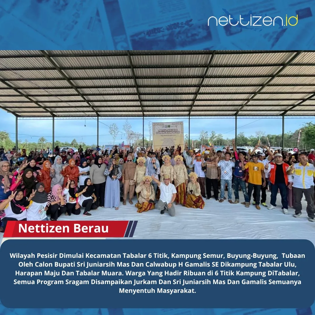 Wilayah Pesisir Dimulai Kecamatan Tabalar 6 Titik, Kampung Semur, Buyung-Buyung, Tubaan Oleh Calon Bupati Sri Juniarsih Mas Dan Calwabup H Gamalis SE Dikampung Tabalar Ulu, Harapan Maju Dan Tabalar Muara. Warga Yang Hadir Ribuan di 6 Titik Kampung DiTabalar, Semua Program Sragam Disampaikan Jurkam Dan Sri Juniarsih Mas Dan Gamalis Semuanya Menyentuh Masyarakat.