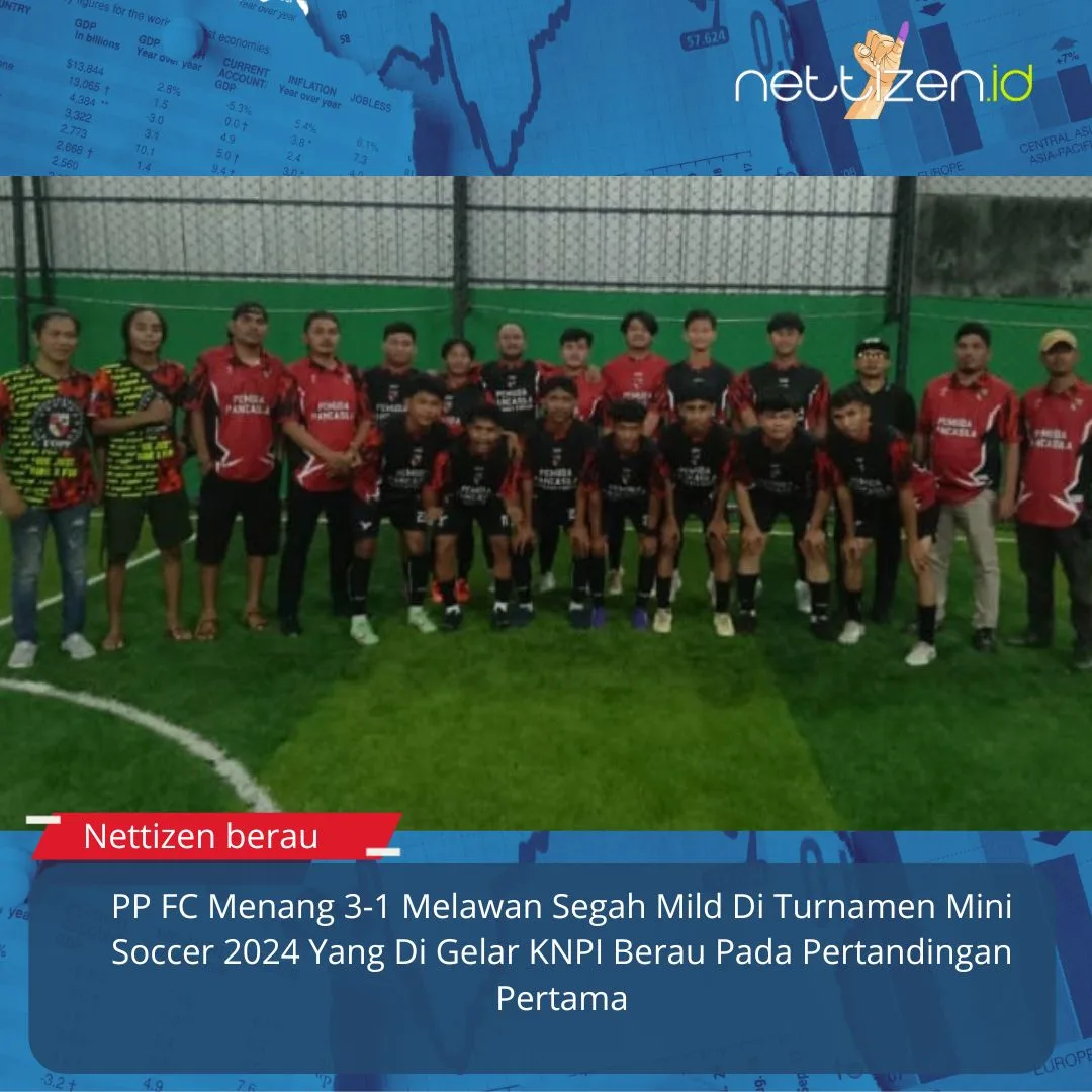 PP FC Menang 3-1 Melawan Segah Mild Di Turnamen Mini Soccer 2024 Yang Di Gelar KNPI Berau Pada Pertandingan Pertama