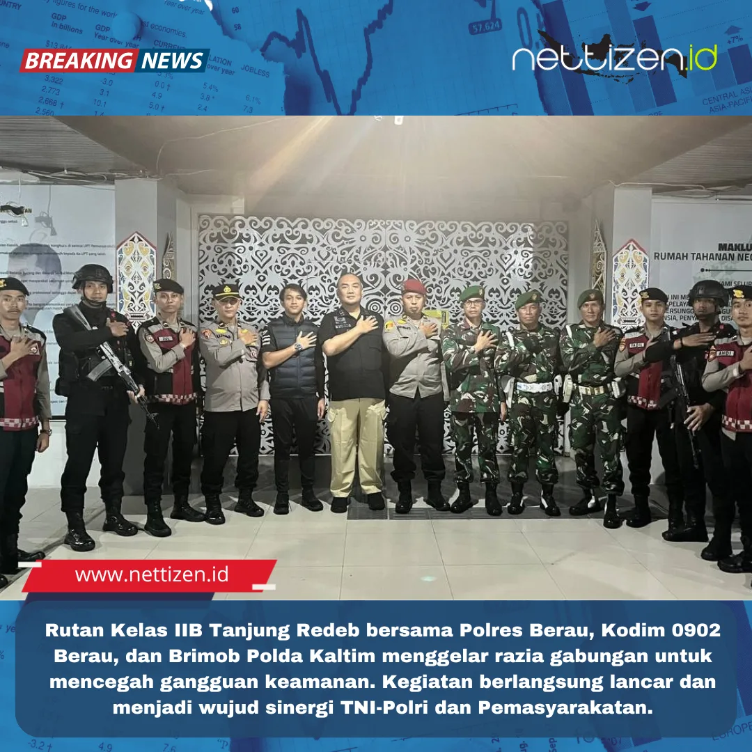 Razia Gabungan di Rutan Tanjung Redeb, TNI-Polri dan Petugas Rutan Perkuat Keamanan
